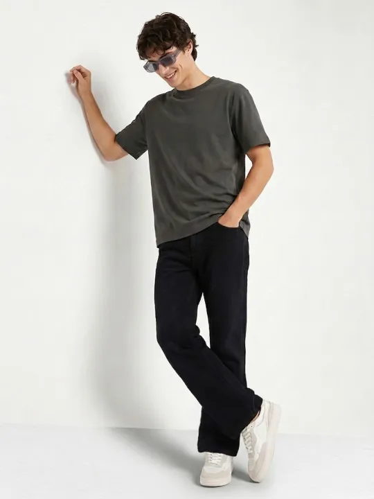 Black Straight Jeans — view 3
