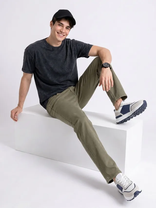 Grey Straight Jeans — view 4