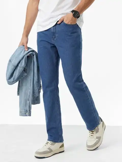 Blue Straight Jeans — view 1