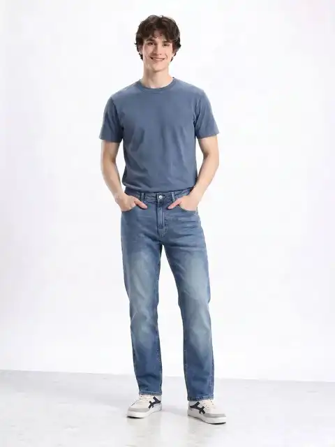 Purple Straight Jeans — view 4