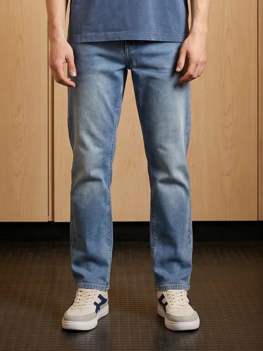 Purple Straight Jeans — view 1