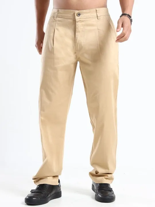 Beige Relaxed Jeans — view 1