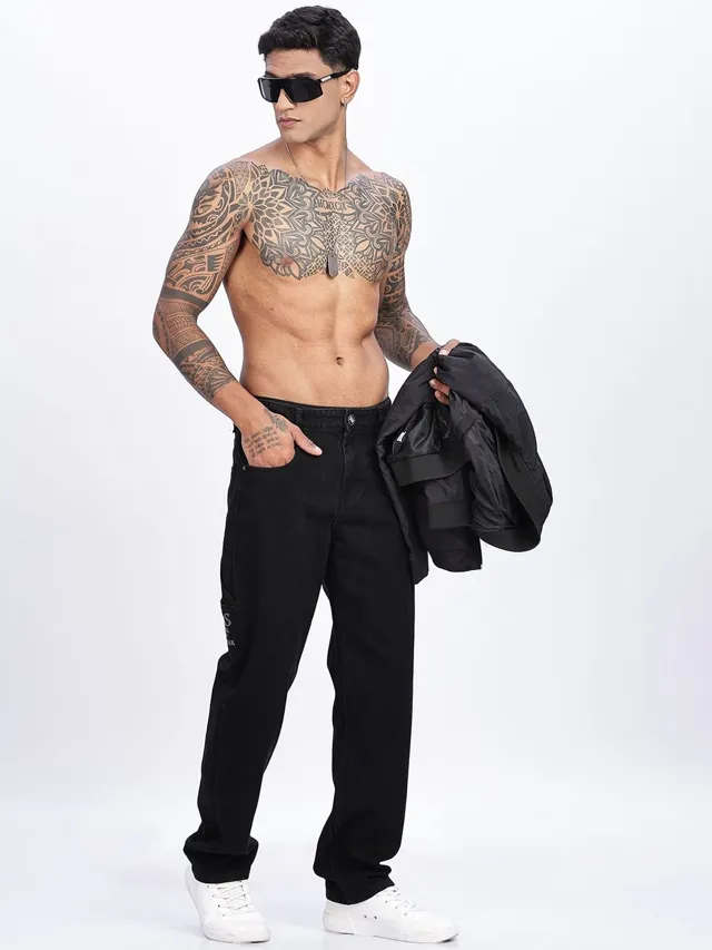 Black Relaxed Jeans — view 4