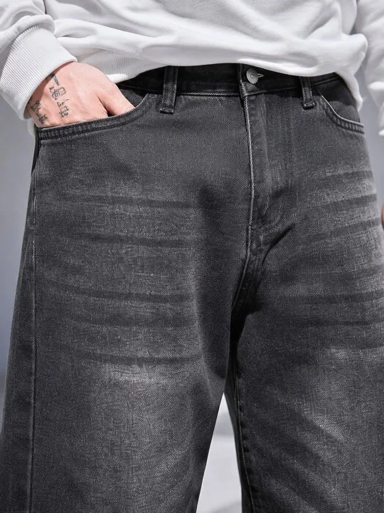 Beige Wide Leg Jeans — view 2