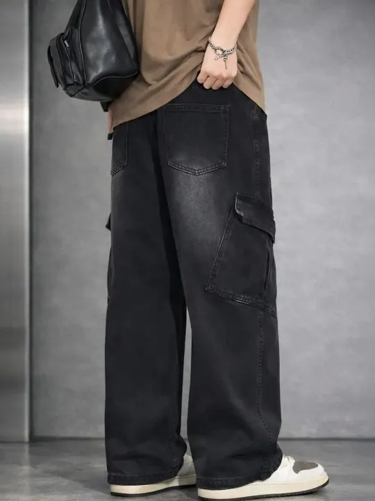Black Wide Leg Jeans — view 2