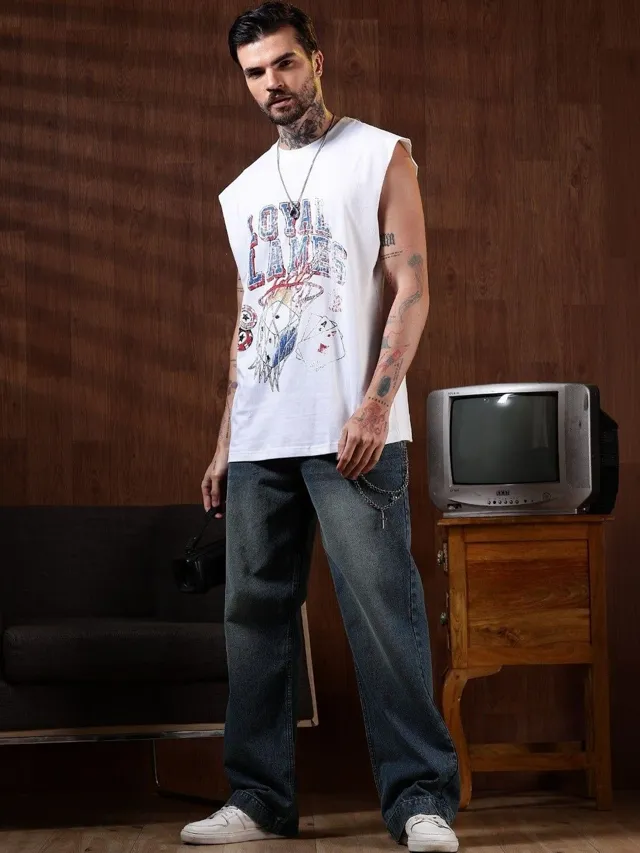 Blue Baggy Jeans — view 1