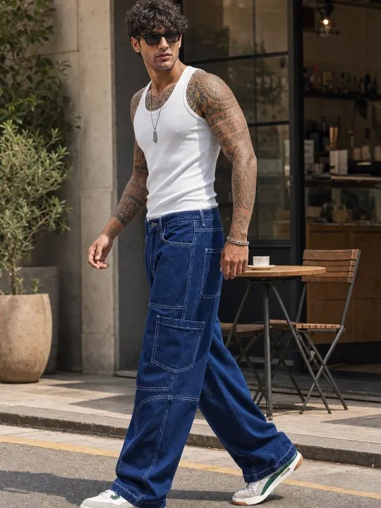 Blue Baggy Jeans — view 2