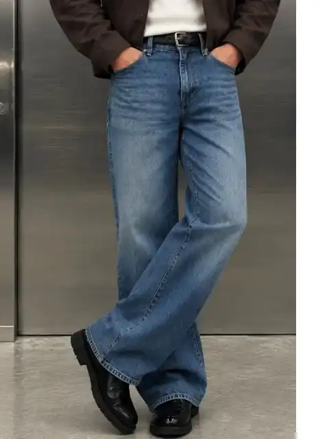 Green Bootcut Jeans — view 1