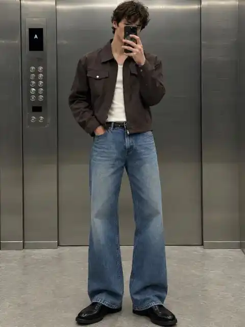 Green Bootcut Jeans — view 2