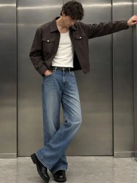Green Bootcut Jeans — view 5