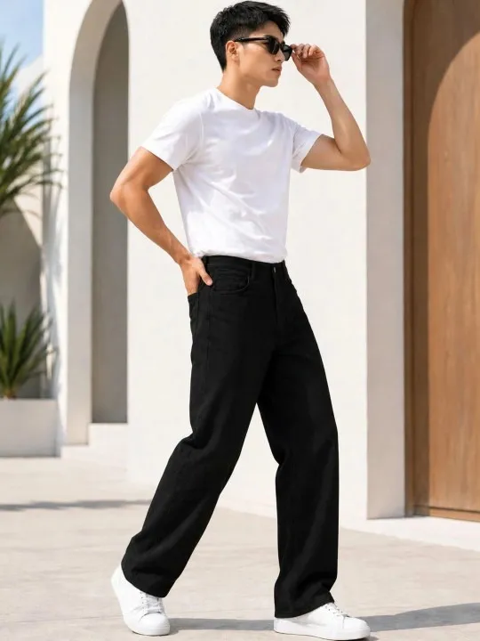 Black Regular Jeans — view 3