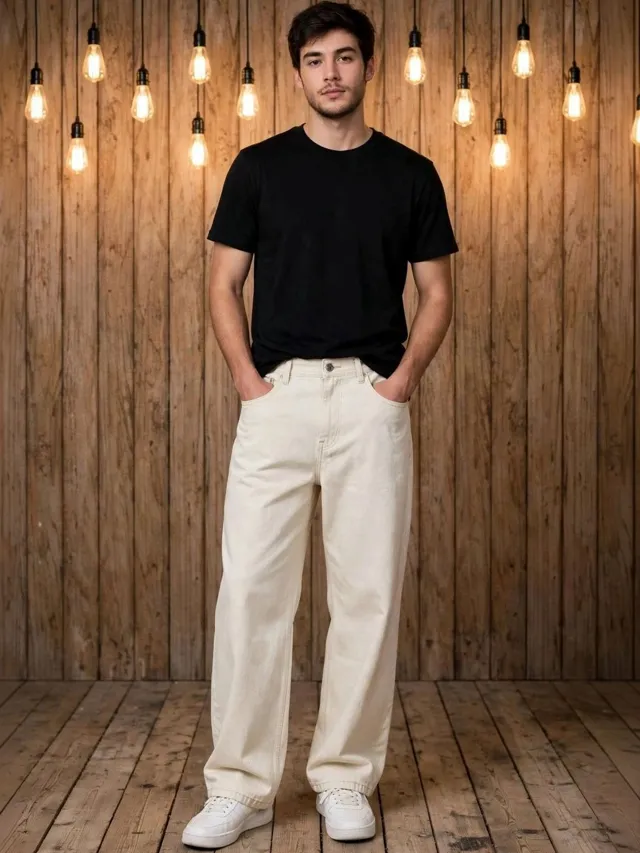 Beige Regular Jeans — view 1