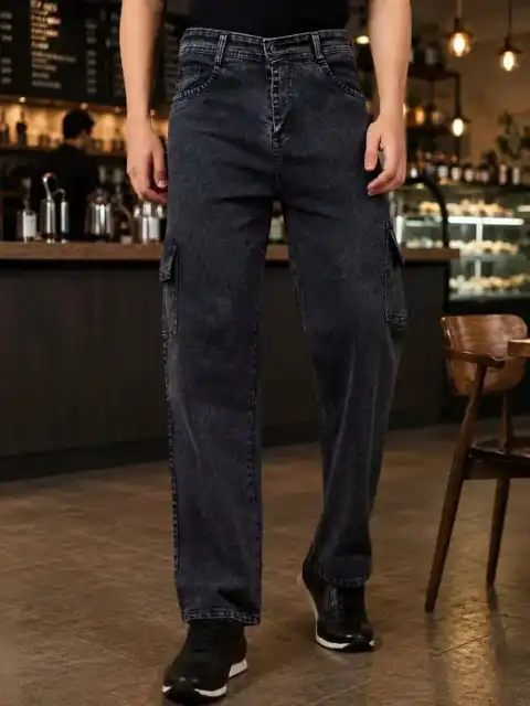 Black Relaxed Jeans — view 1