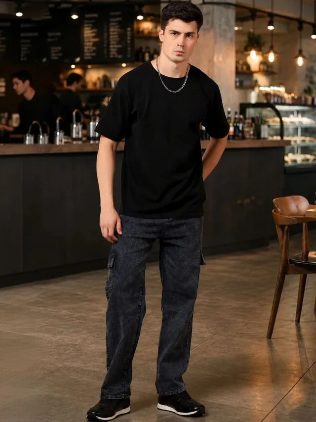 Black Relaxed Jeans — view 5