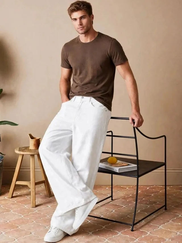 White Relaxed Jeans — view 5