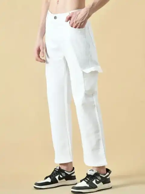 White Relaxed Jeans — view 1