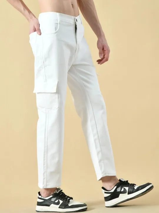 White Relaxed Jeans — view 4
