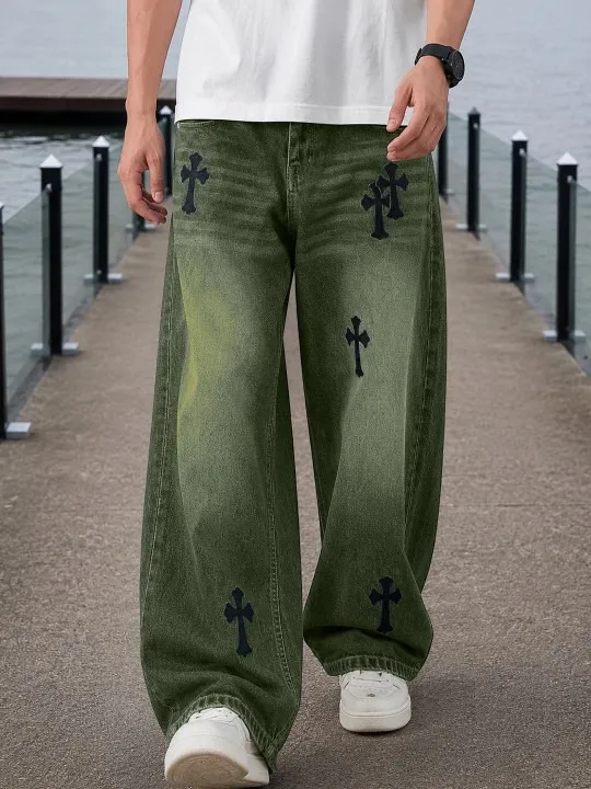 Green Regular Jeans — view 1