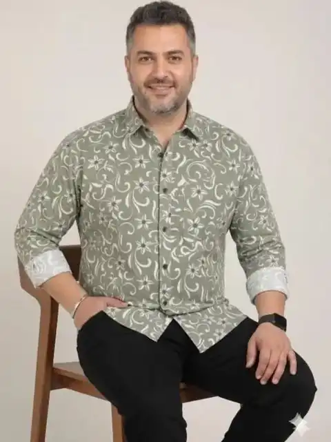 Beige Floral Regular Shirt — view 2