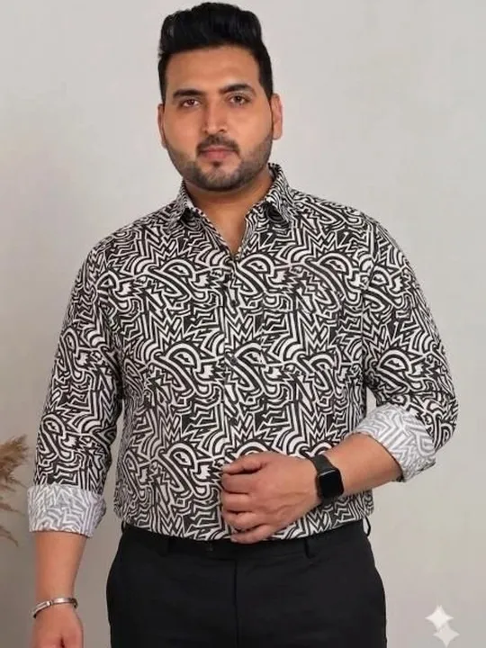 Brown Printed Regular Shirt — view 1