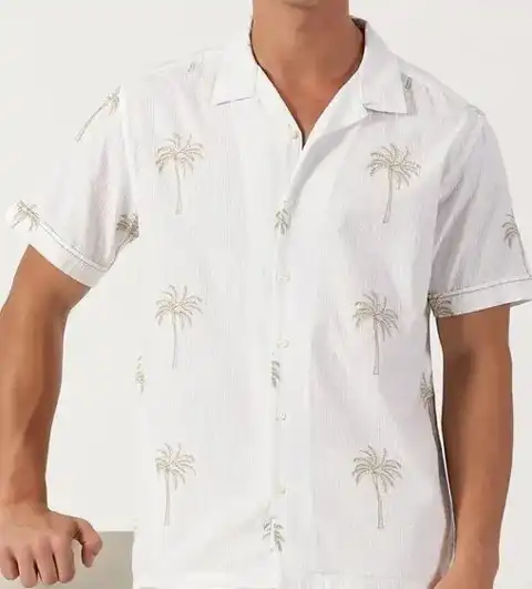 Blue Printed Regular Shirt — view 1