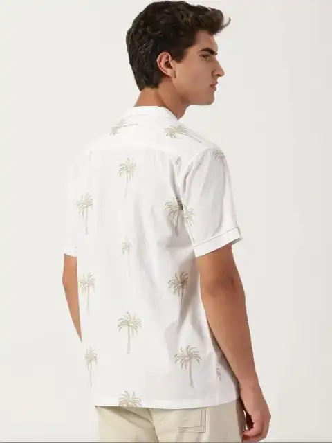 Blue Printed Regular Shirt — view 4
