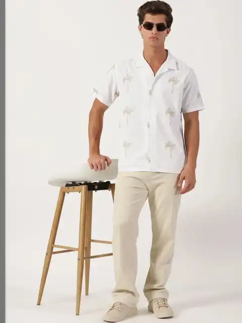 Blue Printed Regular Shirt — view 5
