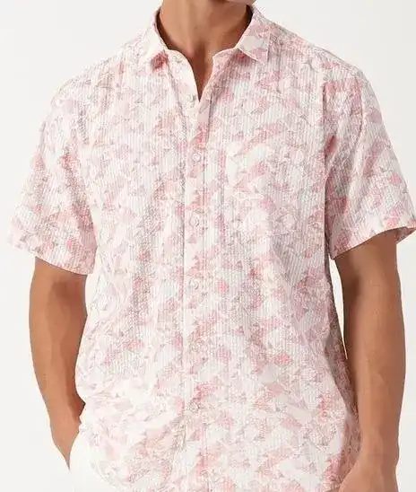 Blue Printed Regular Shirt — view 1