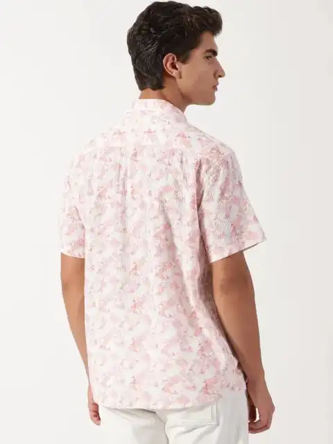 Blue Printed Regular Shirt — view 4