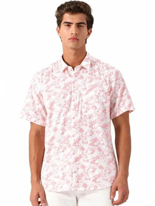 Blue Printed Regular Shirt — view 2