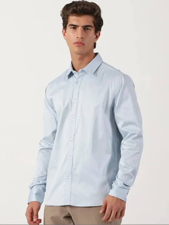 Blue Slim Shirt — view 3