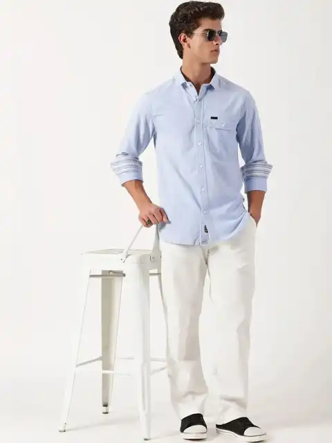 Blue Slim Shirt — view 5