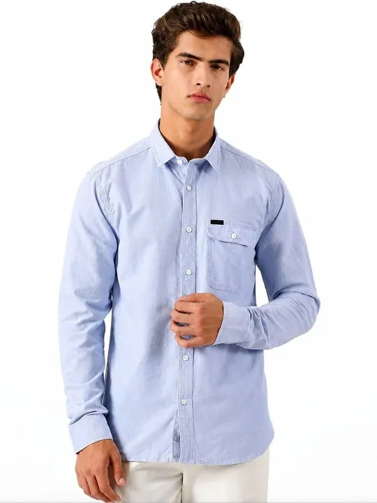 Blue Slim Shirt — view 2