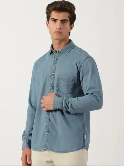 Blue Regular Shirt — view 3