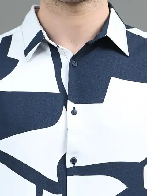 Green Printed Slim Shirt — view 2