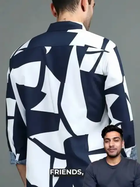 Green Printed Slim Shirt — view 3