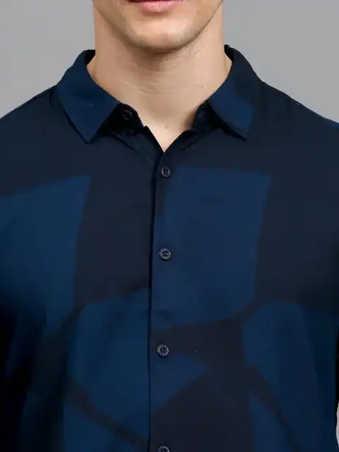 Black Printed Slim Shirt — view 2
