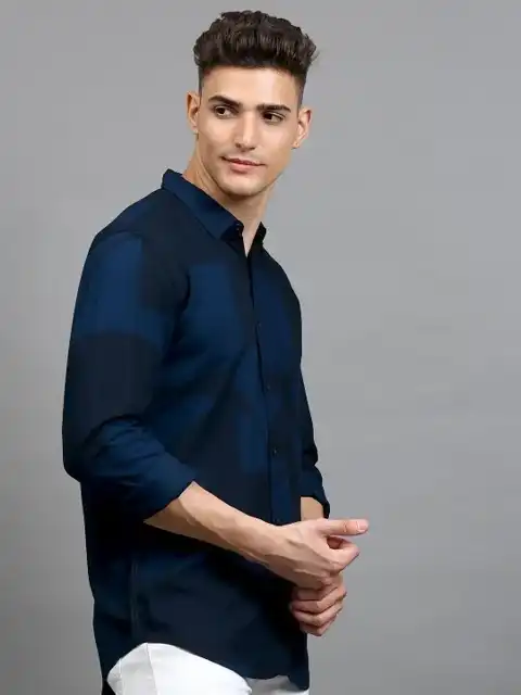 Black Printed Slim Shirt — view 4