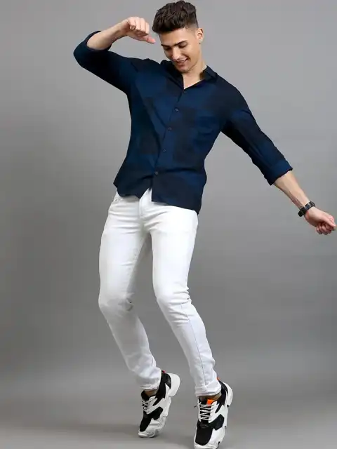 Black Printed Slim Shirt — view 5