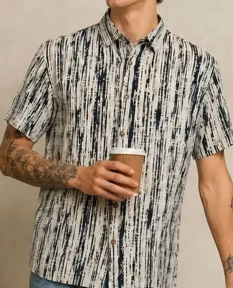 Green Printed Regular Shirt — view 1