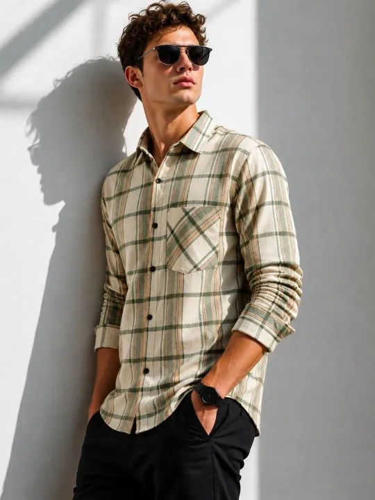 Purple Checked Regular Shirt — view 2
