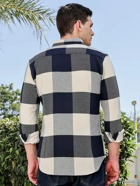 Purple Checked Slim Shirt — view 4