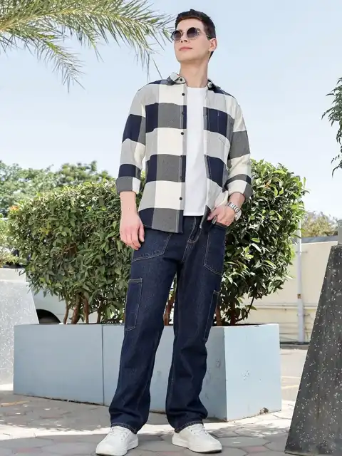 Purple Checked Slim Shirt — view 5