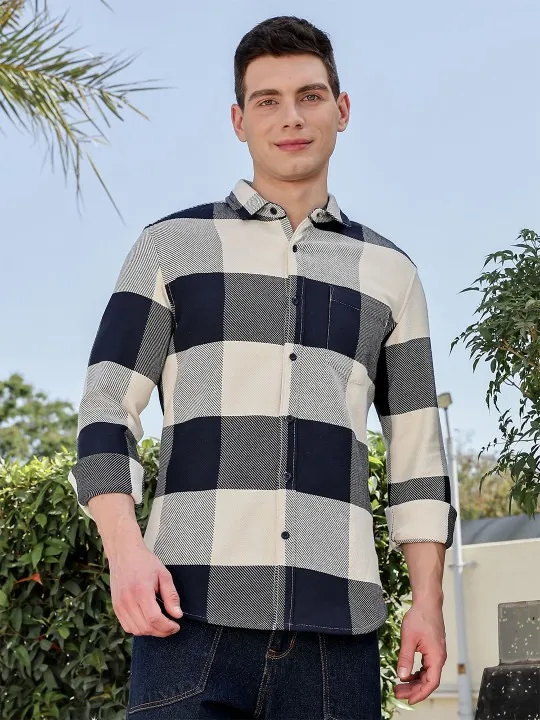 Purple Checked Slim Shirt — view 1