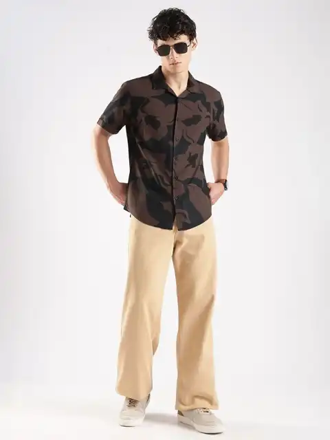 Black Printed Regular Shirt — view 5