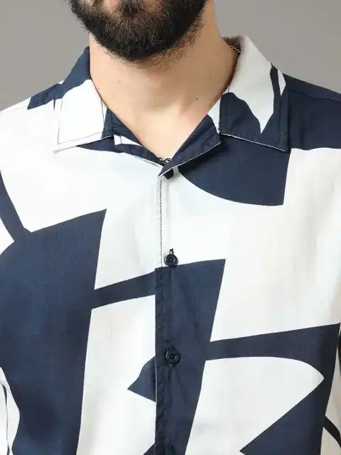 Purple Printed Slim Shirt — view 2