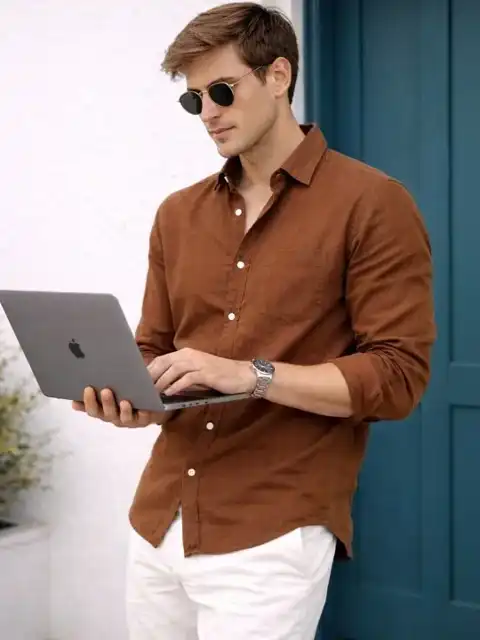 Brown Regular Shirt — view 1