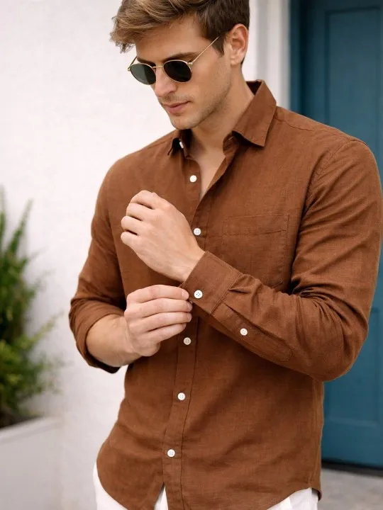 Brown Regular Shirt — view 2