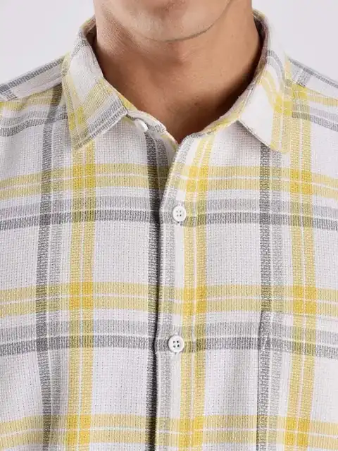 Beige Checked Regular Shirt — view 2
