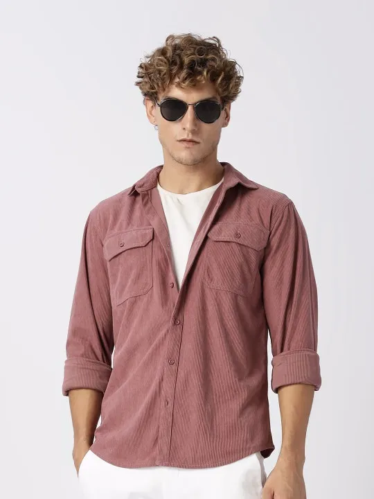 Brown Striped Regular Shirt — view 1